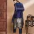 Floral printed cotton silk round neck kurta trouser & dupatta set