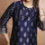 Floral printed cotton silk round neck kurta trouser & dupatta set