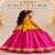 Yellow & pink embellished polyester top with lehenga ethnic wear