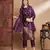 Floral printed cotton silk round neck kurta trouser & dupatta set