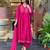 Women's Gorgeous Embroidery Work Chanderi Sik Fabric Flared Kurta Pant and Dupatta Set