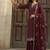 Red georgette party wear embroidery  suit set