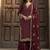 Red georgette party wear embroidery  suit set