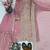 Lite pink georgette party wear embroidery sharara suit set