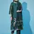 Floral printed cotton silk round neck kurta trouser & dupatta set