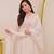 Women's Gorgeous Embroidery Work Chanderi Sik Fabric Flared Anarkali Pant and Dupatta Set
