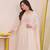 Women's Gorgeous Embroidery Work Chanderi Sik Fabric Flared Anarkali Pant and Dupatta Set