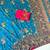 blue embroidery flower border with minakari jaqurad rajwada pasmina silk saree
