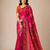 pink embroidery flower border with minakari jaqurad rajwada pasmina silk saree