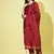 Floral printed cotton silk round neck kurta trouser & dupatta set