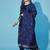 Floral printed cotton silk round neck kurta trouser & dupatta set