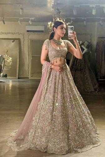 Premium Faux Georgette Lehenga with Exquisite Embroidery