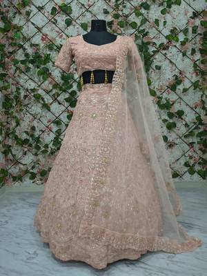Premium Faux Georgette Lehenga with Exquisite Embroidery 2