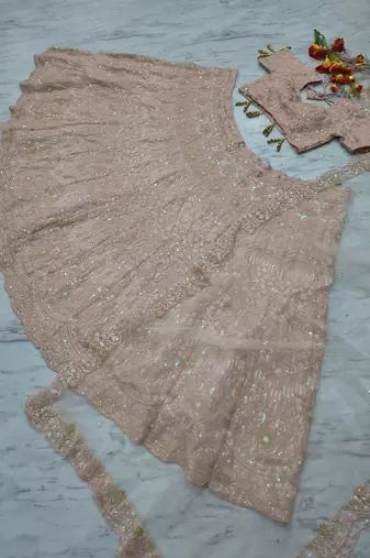 Premium Faux Georgette Lehenga with Exquisite Embroidery