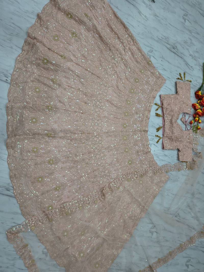 Premium Faux Georgette Lehenga with Exquisite Embroidery