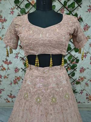 Premium Faux Georgette Lehenga with Exquisite Embroidery 7