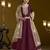 wine chanderi butti Anarkali Suit