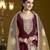 wine chanderi butti Anarkali Suit