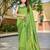 Banarasi satin silk saree floral zari woven saree with parrot green and green border tassel with elegance look