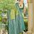 banarasi silk blend green saree with elegant floral buti design & jacquard border latest ethnic saree