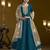 teal chanderi butti Anarkali Suit