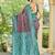 banarasi silk maroon & blue saree with elegant floral buti design jacquard border ethnic saree
