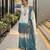 Sky blue georgette  party wear embroidery  plazzo suit set