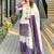 Purple georgette  party wear embroidery  plazzo suit set