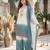 Sky blue georgette  party wear embroidery  plazzo suit set