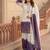 Purple georgette  party wear embroidery  plazzo suit set