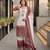Maroon georgette  party wear embroidery  plazzo suit set