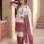 Maroon georgette  party wear embroidery  plazzo suit set