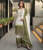 Mahendi georgette  party wear embroidery  plazzo suit set