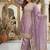 Lavender  silk  party wear embroidery  plazzo suit set