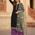 Black  silk  party wear embroidery  suit set