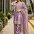 Lavender  silk  party wear embroidery  plazzo suit set