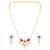 Rani pink necklace drop earrings set ethnic fashion jewellery for women