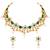 Green necklace drop earrings set ethnic fashion jewellery for women