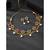 Red green necklace drop earrings set ethnic fashion jewellery for women