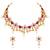 Rani pink necklace drop earrings set ethnic fashion jewellery for women