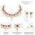 Rani pink necklace drop earrings set ethnic fashion jewellery for women