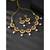 Red green necklace dangle earrings set ethnic fashion jewellery for women