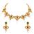 Red green necklace dangle earrings set ethnic fashion jewellery for women