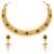 Green necklace drop earrings set ethnic fashion jewellery for women