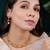 Rani pink necklace drop earrings set ethnic fashion jewellery for women