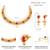 Rani pink necklace drop earrings set ethnic fashion jewellery for women