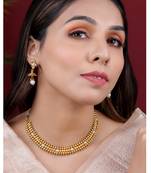 White necklace drop earrings set ethnic fashion jewellery for women