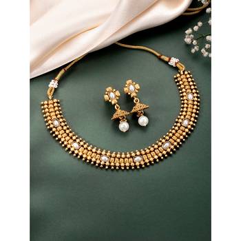 White necklace drop earrings set ethnic fashion jewellery for women 2