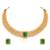 Green necklace stud earrings set ethnic fashion jewellery for women