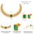 Green necklace stud earrings set ethnic fashion jewellery for women